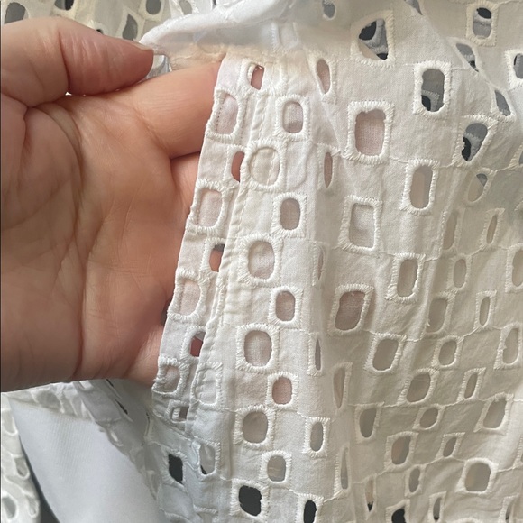 Boutique 9 White Eyelet Bomber Jacket - Picture 4 of 5